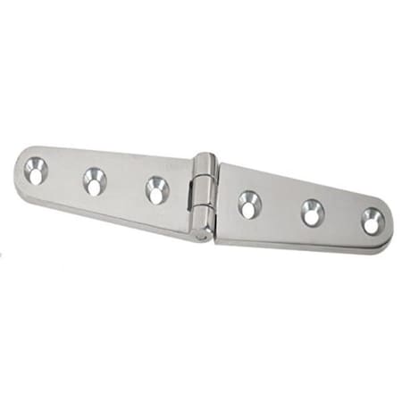 Parche S3430C 6 in. HD Stamped Stainless Steel Strap Hinge, Silver PA3020850